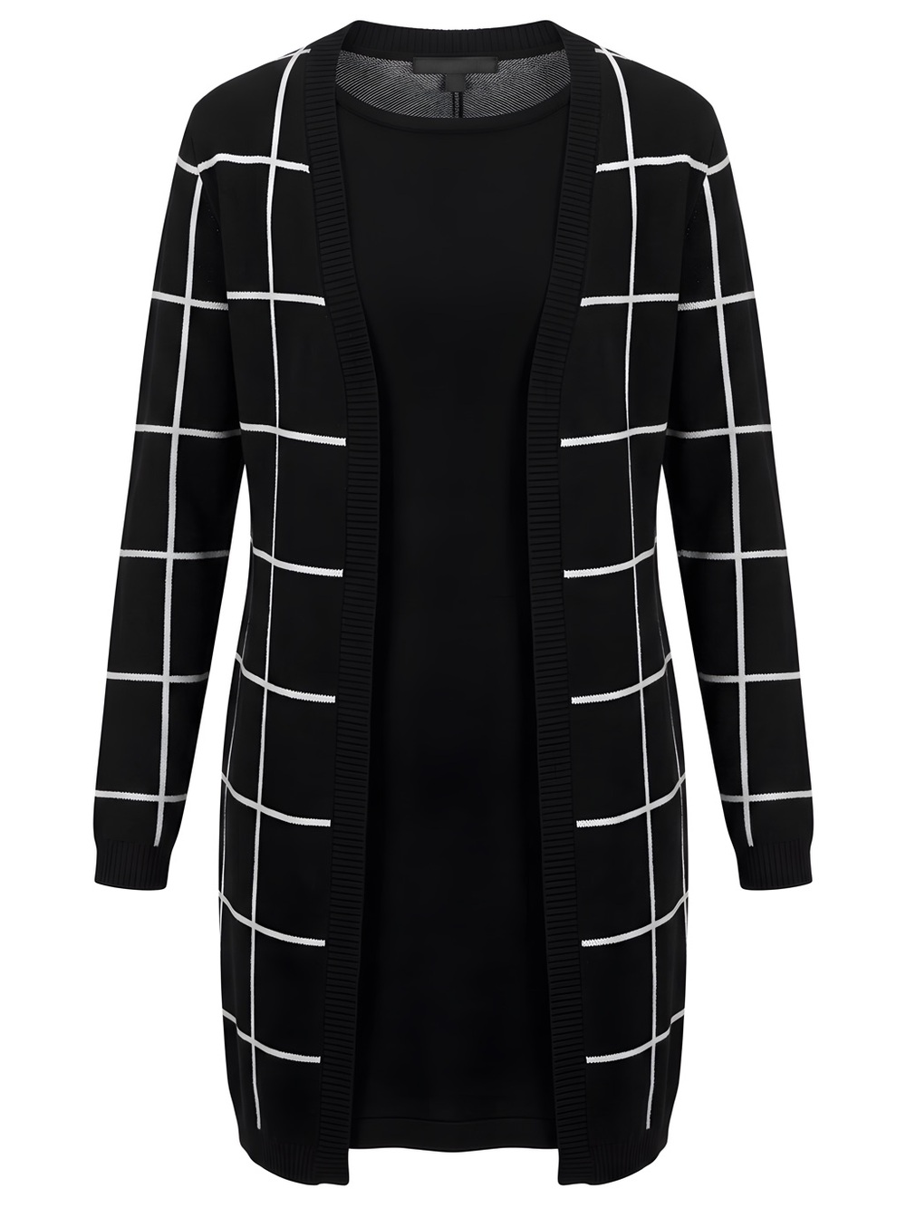 Black and White Pattern Mini Dress/top